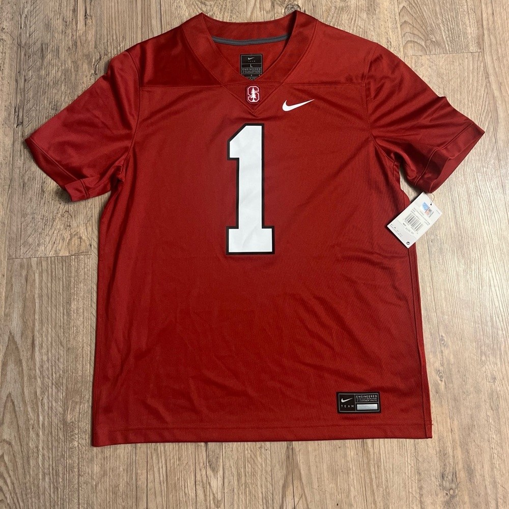 NWT Nike Stanford Cardinal NCAA #1 Engineered Jersey Men’s Red Medium Red Size L
